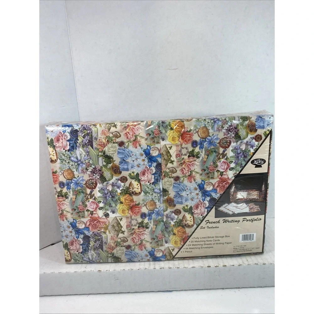French Writing Portfolio Stationary Set By LaVie 89 Pcs Factory Sealed New Roses